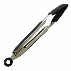 RSVP - Endurance Square Tip Silicone Tongs Black