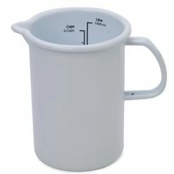 Falcon - Enamel Measuring Jug White 1L