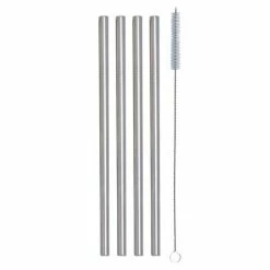 Cuisena - Reusable S/S Smoothie/Milkshake Straws Set 5pce