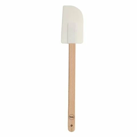 T&G - Beech Wood Spatula W/Silicone Head 29cmm 1 T&G - Beech Wood Spatula W/Silicone Head 29cmm